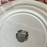 Series of 6 flat plates English earthenware