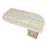 Table basse travertin rectangle bords arrondis