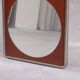 Vintage square metal and wood wall mirror, Germany 1970s