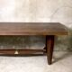 Table Art Déco 1930 en bois et laiton doré