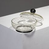 Yellow spotted glass sugar bowl, 1930s