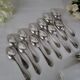 Manufrance 12 small silver-plated metal spoons / white