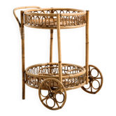 Chariot en bambou et rotin