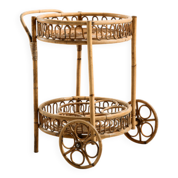 Chariot en bambou et rotin
