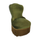Fauteuil crapaud velours vert