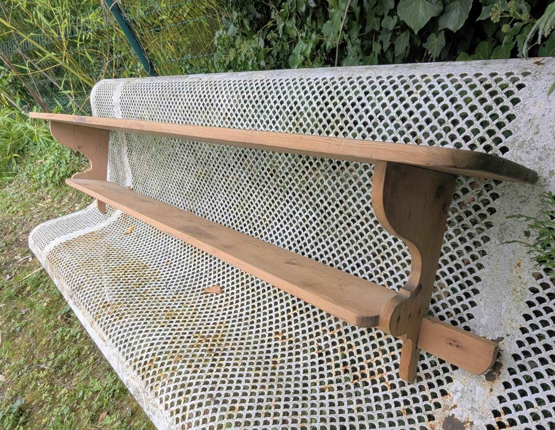 Ancienne Étagère Métier Bistro Cuisine Vaisselier Campagne 167 cm