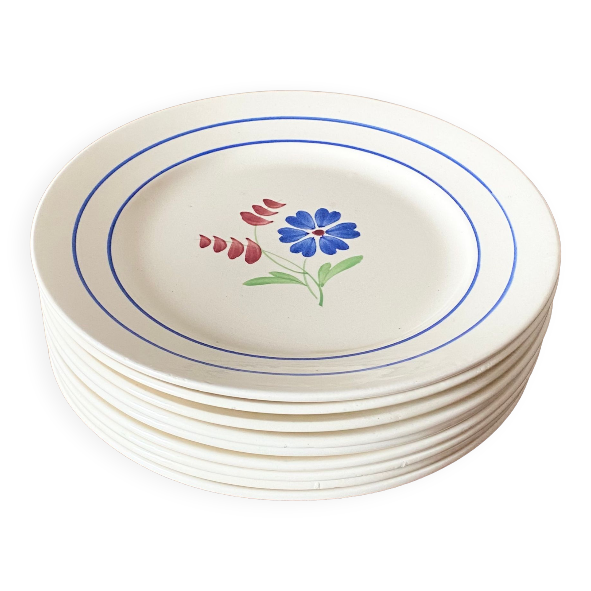 Flat plates iron earth Lunéville "Marcelle"