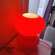 Lampe champignon space age en verre opalin