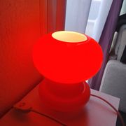 Space-age mushroom lamp opaline glass