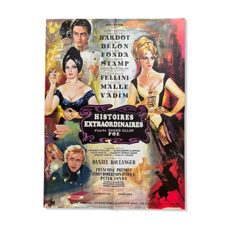 Poster "Extraordinary stories" Delon, Bardot, Jane Fonda 60x80cm