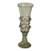 pair of green glass champagne flutes - points