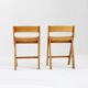 Tabourets de bar vintage italiens en bois et corde, lot de 2