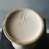 Ceramic vase, decoration, graphic, signed 1960