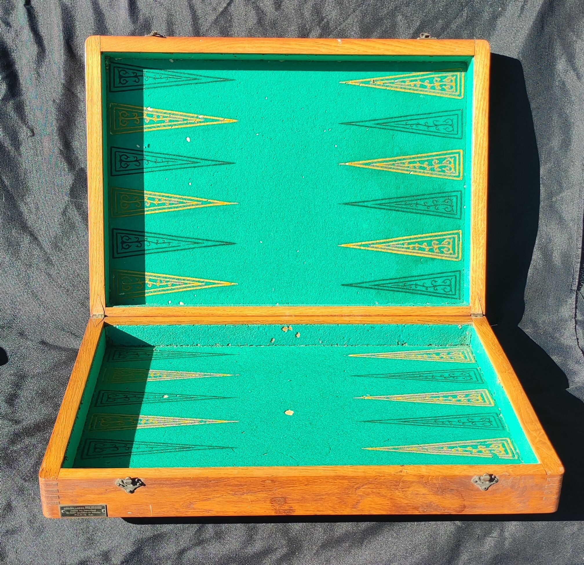 Old backgammon game