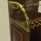 Mahogany store display and brass, vintage