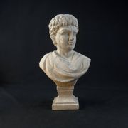 Bust of Marcus Aurelius Caesar as a teenager, in terracotta with a grey patina, 20th century