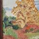 Oil painting on canvas terrace Signed May 1962