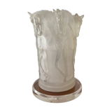 Lamp decorated with horses in plexiglass from the 70s