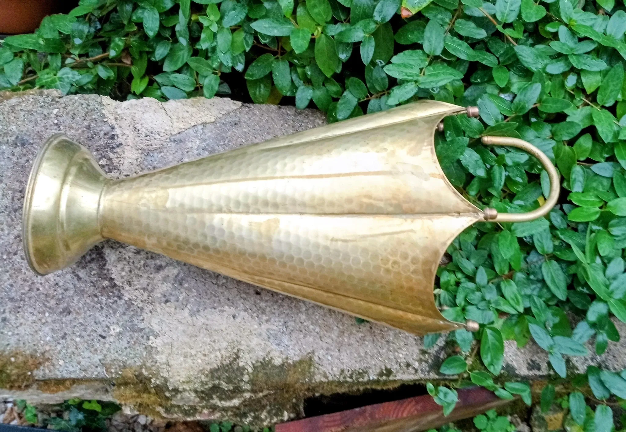 Vintage 1960s brass umbrella stand