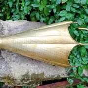 Vintage 1960s brass umbrella stand