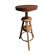Wood stool with tripod screws