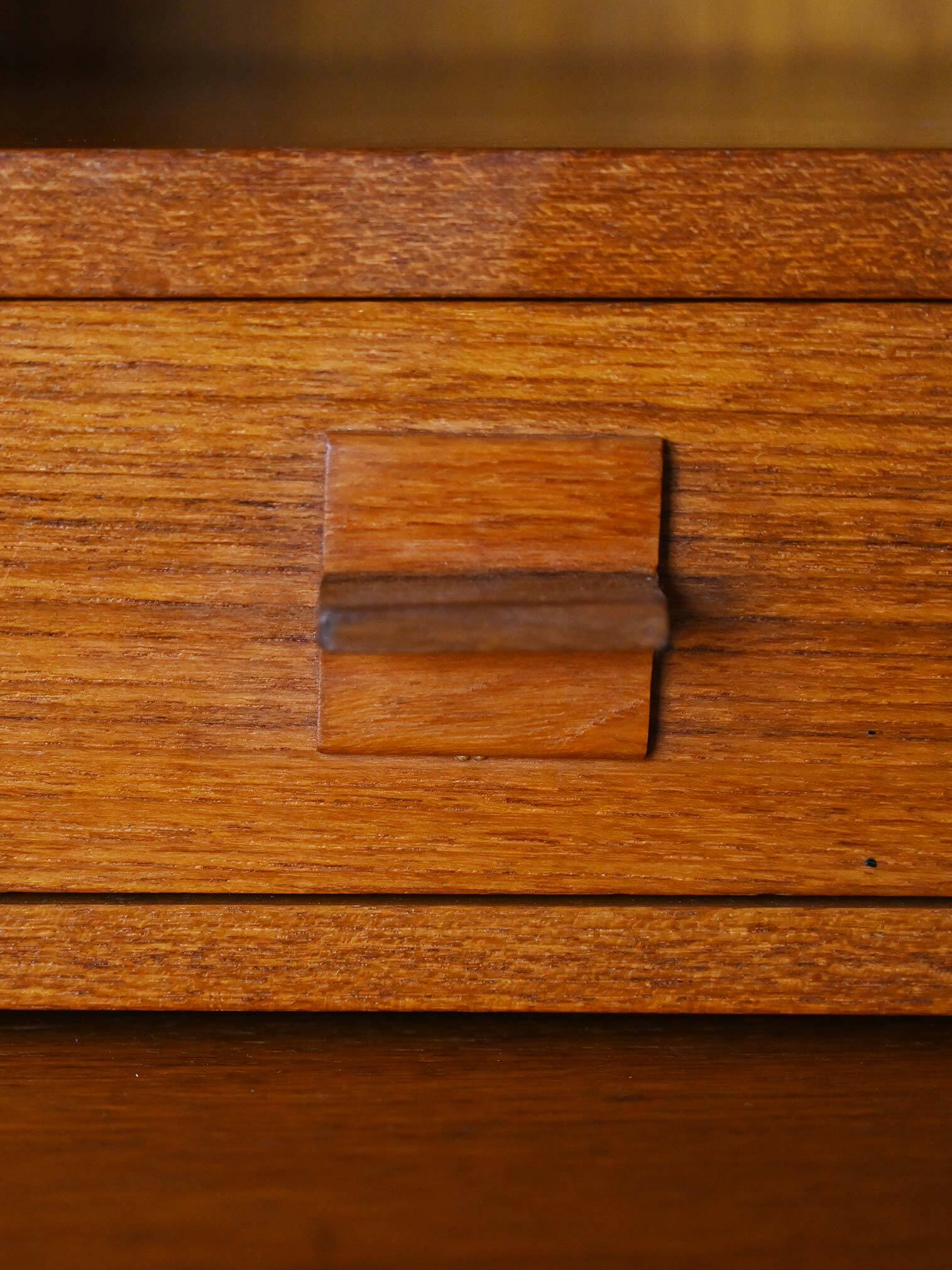 Vintage bookcase with pull-out desk