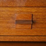 Vintage bookcase with pull-out desk