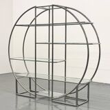 Bauhaus ronde en tubulaire chromé et verre