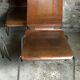 Vintage Scandinavian chairs (series of 4) in thermoformed wood 1970