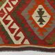 Red & Green Tribal Handmade Turkish Kilim Rug, 163x316Cm