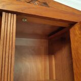 3-door Art Deco Parisian wardrobe and bevelled mirror