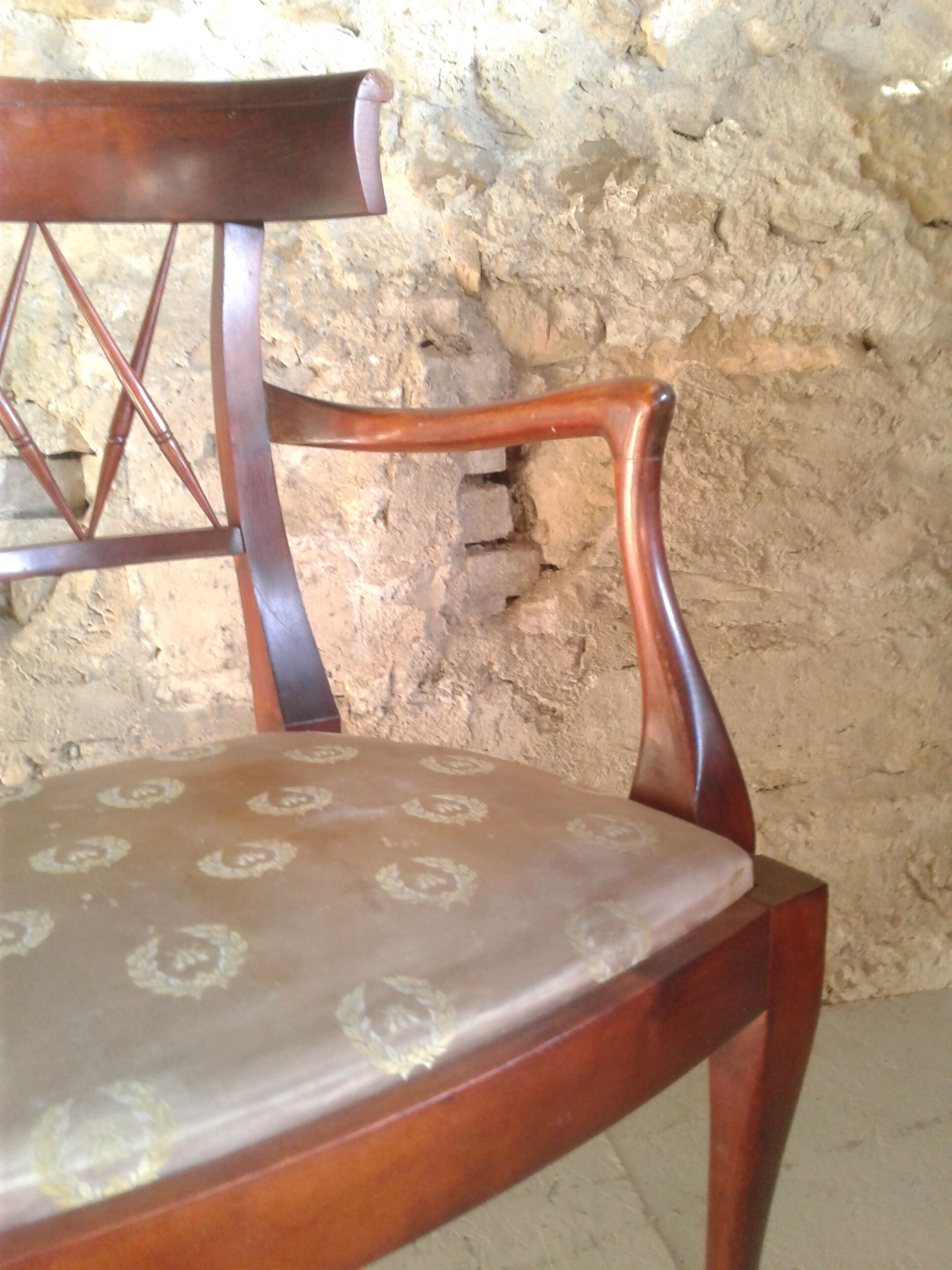 English colonial armchair in mahogany