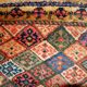 Tapis Persan Kyrdish  61cm x 61cm 1880s