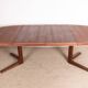 Very large Danish dining table in teak, oval and extendable, Dyrlund.