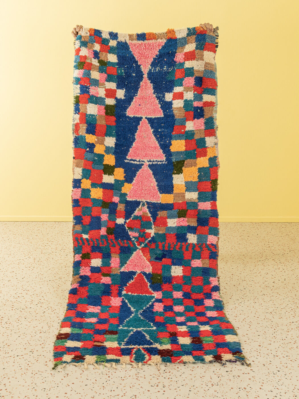Boujad vintage, tapis berbère, 105 x 255