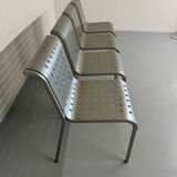 4 chaises en aluminium design italien des années 90 Calligaris italy