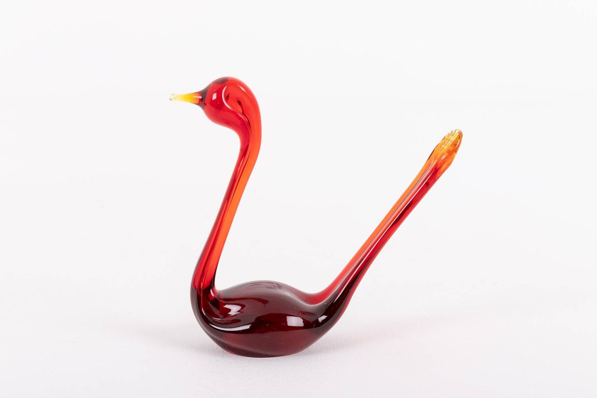 Sculptures d'oiseaux en verre artistique suédois de Bergdala, années 1970.
