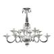 Chandelier en verre de Murano vénitien transparent de luxe