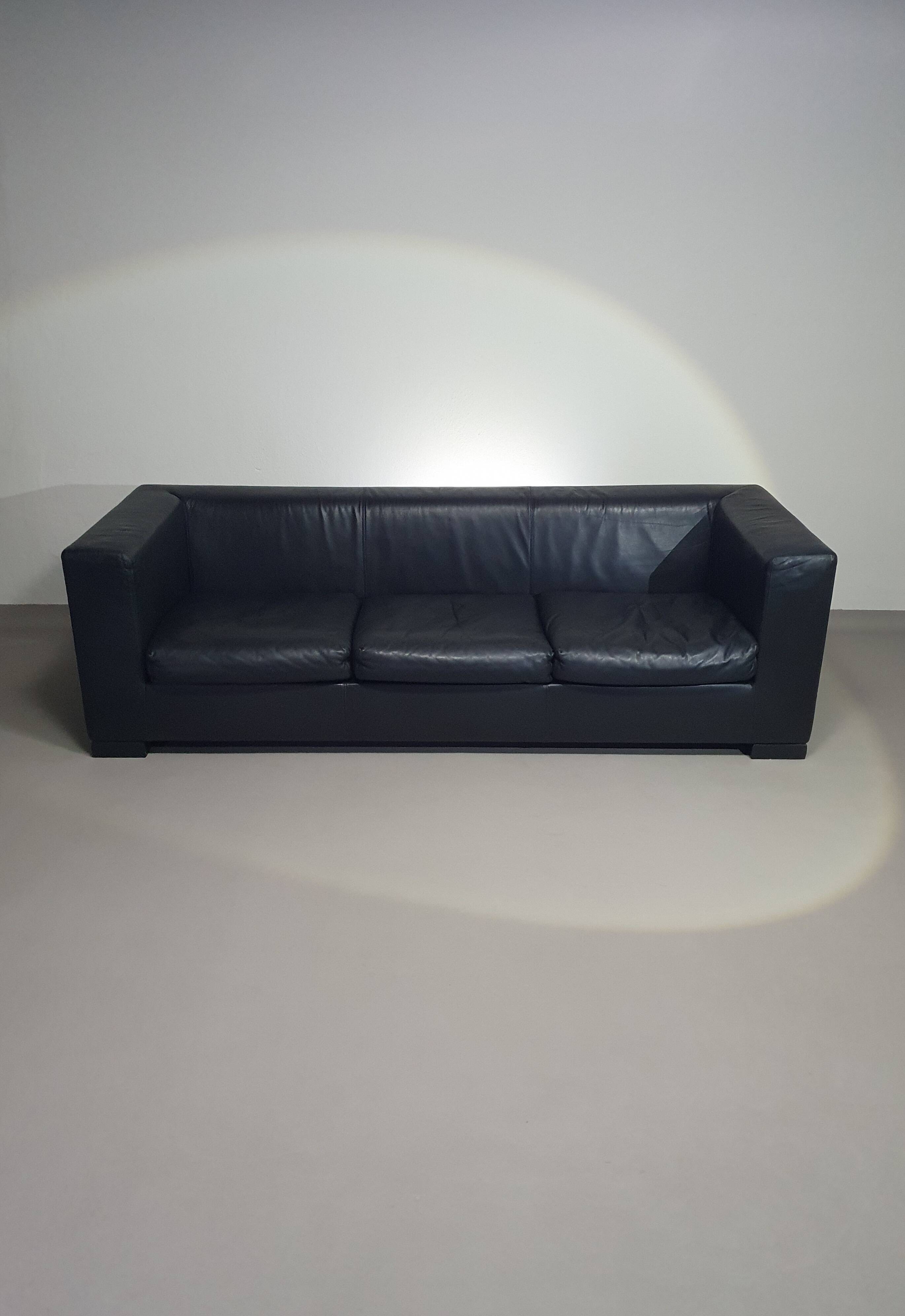 Wittmann leather sofa Camin by Paolo Piva