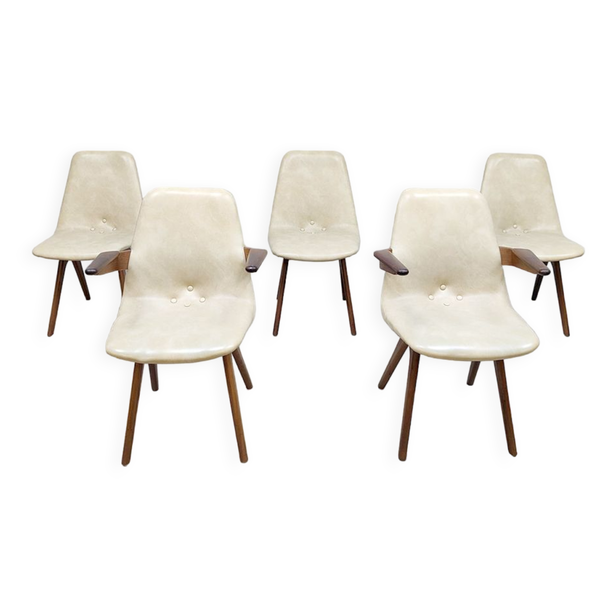 Midcentury Dutch design dining chairs