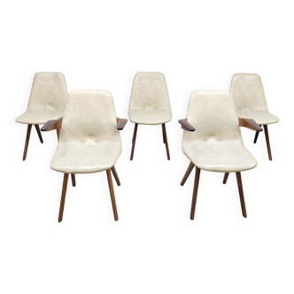 Midcentury Dutch design dining chairs