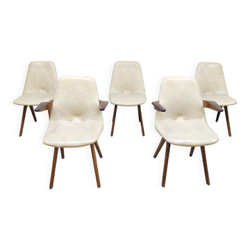 Midcentury Dutch design dining chairs