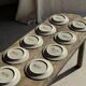 Set of 9 small dessert plates in porcelain from Sologne JO Moscow 198