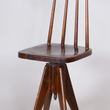 Chaise pivotante en hêtre brun, années 1960