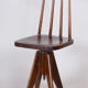 Brown mid-century beech swivel chair, 1960s