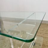 Glass and plexiglass coffee table
