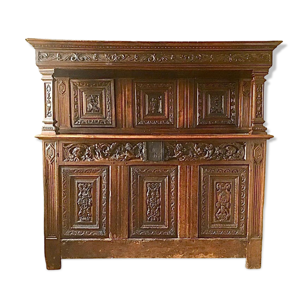 Buffet-crédence cabinet deux corps renaissance 16ème siècle france