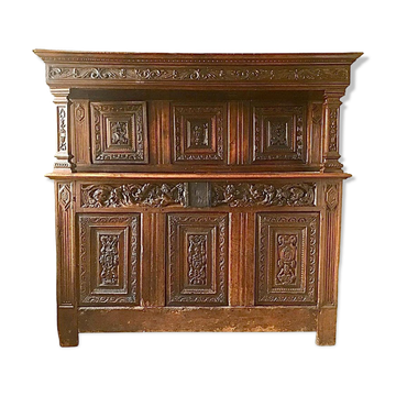 Buffet-crédence cabinet deux corps renaissance 16ème siècle france