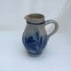 Old sandstone pitcher signed cobalt color and light gray dimension: height -22.5 cm- width -18.5