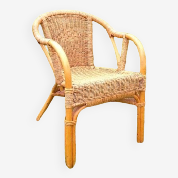 Vintage rattan armchair